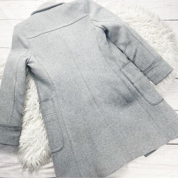 Whistles Grey Wool Button Down Coat Size 6 - Picture 8 of 9